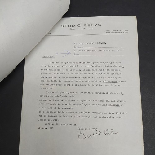 Lettera del msi firmata - lettera,