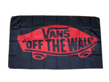 VANS OFF THE WALL 3'X5' BANDIERA BANNER SCARPE SKATEBOARD SURF UOMO GROTTA NEGOZIO PARETE