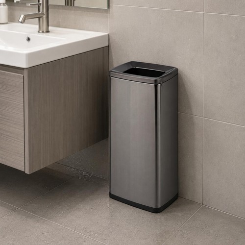 Cestino rifiuti inox finitura - cestino,