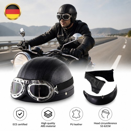 Casco jet con occhiali - casco,