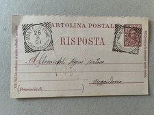 A) Intero postale Italia Regno