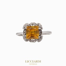 Anello donna fascia oro bianco