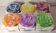 6 X TAZZINA e PIATTINO Caffè GUZZINI Collezione DESIGN Cup Saucer Vetro Plastica