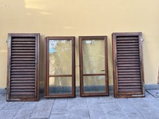 3 Finestre E 6 Persiane In Legno Di Rovere Usati