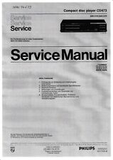 Manuale di servizio per Philips CD 473