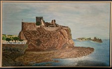 Dipinto olio su tela Castello