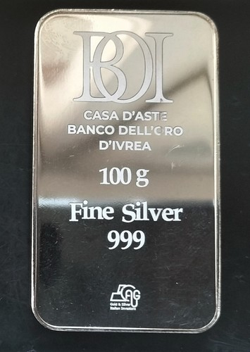 Lingotto argento 999 puro - 999,