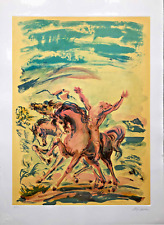 Aligi SASSU Achille e Xanto acquaforte-acquatinta e lito originale 1995 firmata