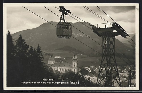 Cartolina mariazell funivia - cartolina,