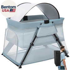 2-In-1 Travel Crib, Portable &