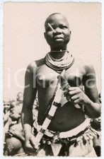1960 ca AFRIQUE TCHAD FORT-ARCHAMBAULT Danseuse SARA *Photo postcard ETHNIC NUDE