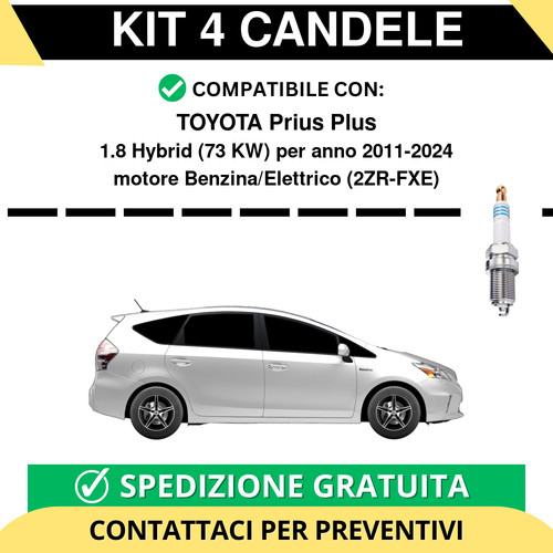 Kit candele per toyota prius - kit,