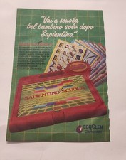 Inserto pubblicità 1986 Vai a scuola bel bambino solo dopo Sapientino Clementoni