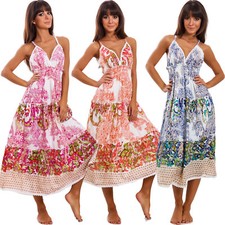 Vestito donna mini abito sangallo etnico Ibiza cotone boho gipsy sexy IND-2552