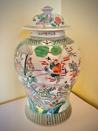 Grande vaso cinese antico con