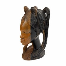Statua in legno ebano testa di