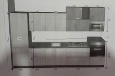 cucina lineare bianca usata 3 metri e 50 cm 