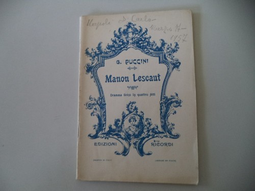 Libretto opera manon lescaut - opera,