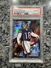 2024 Topps Finest - Common Caleb Williams #61 rifrattore blu cielo /325 (RC)