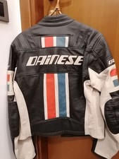 Giubbotto moto donna in pelle nera Dainese 72 vintage, taglia 44, come nuova