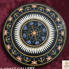 42 " Marmo Divano Centro Table Top Inserto Pietra Dura Intarsiato Handmade Work