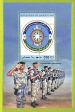 A1765 -DGIBUTI, ERRORE: ERRORE, FOGLIO RICORDO -2019 Uniformi Marines Militari