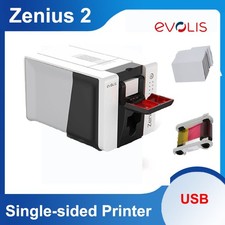 Evolis Zenius 2 Classic stampante per carte d'identità foto rosso fuoco singolo lato con porta USB