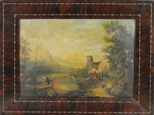 Paesaggio rurale olio su - paesaggio,