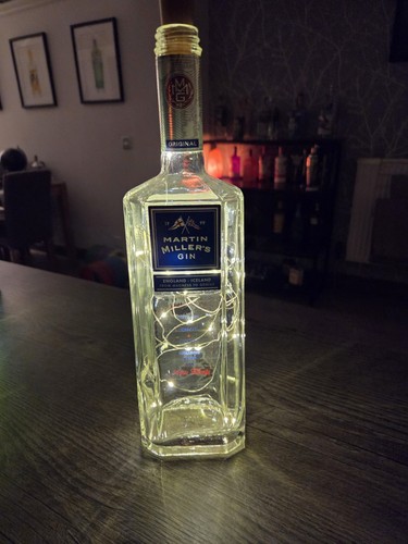 Lampada bottiglia gin martin - bottiglia,