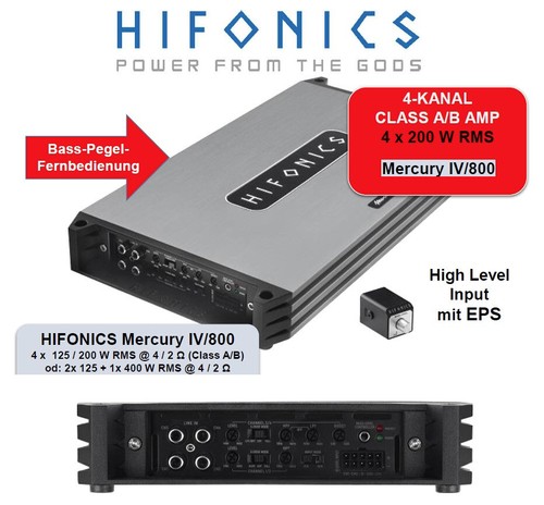 Hifonics mercury 800 - mercury, iv/800