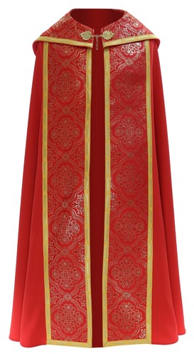 Piviale gotico rosso - rosso, con