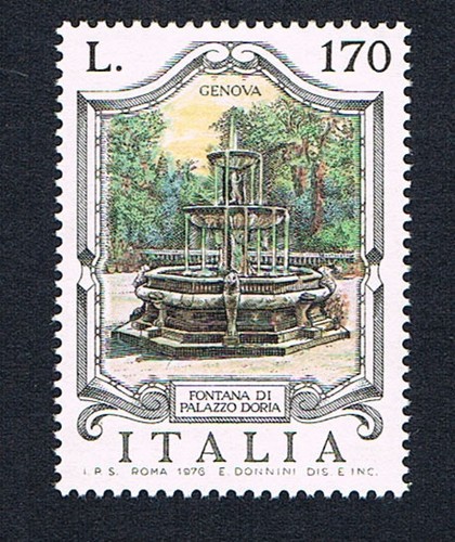 Italia francobollo fontana - un,