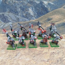 Miniature vintage Warhammer Fantasy Battle Orchi neri in metallo x 10