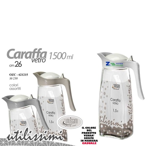 Caraffa brocca vetro 5 - vetro, lt.1,5