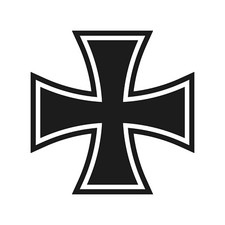 Adesivo croce tedesca croce di