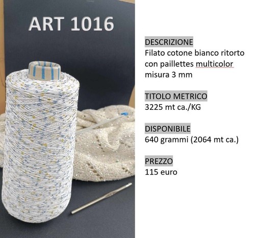 Filato cotone bianco con