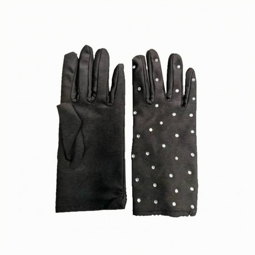 Guanti corti con brillantini - guanti,