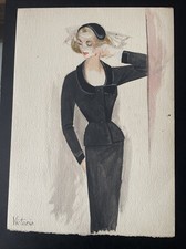 Tavola 4 originale bozzetto artista Falconi per rivista Estetica 1943/1945.