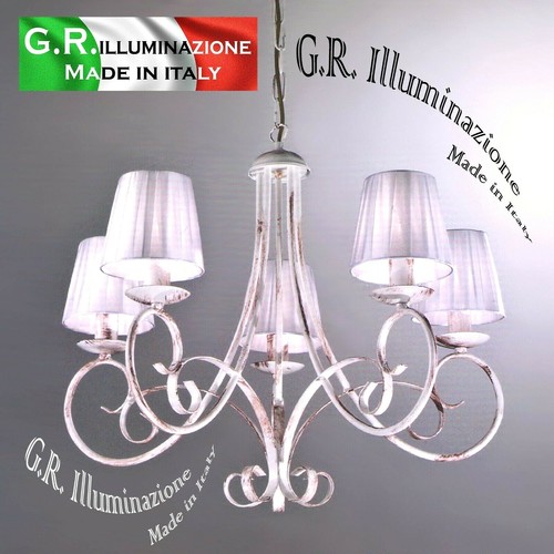 Lampadario ferro battuto 5 - in,