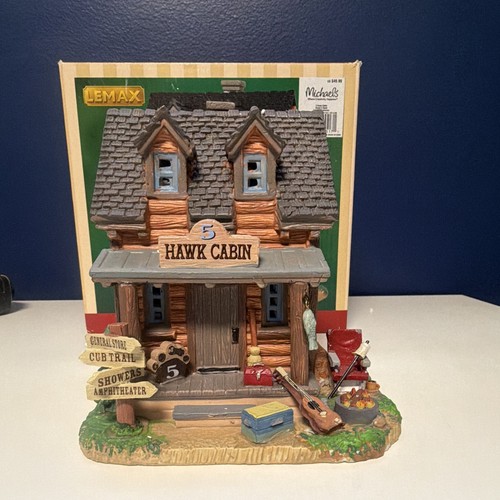 Lemax hawk cabin village - lemax,