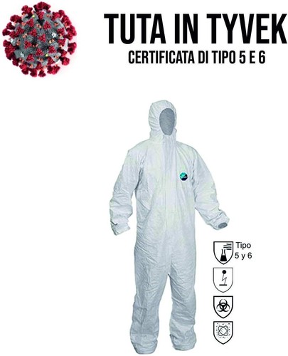 Tuta monouso bianca cappuccio - monouso,