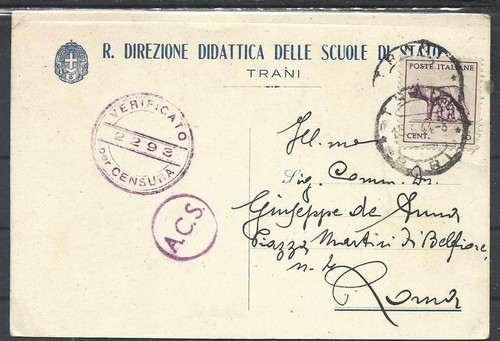1944 50c lupa cartolina - lupa,