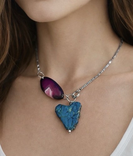 Collana corta multiuso - collana, in