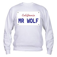 Felpa Uomo & Bambino Girocollo - MR Wolf Targa - Divertente Humor Made in Italy