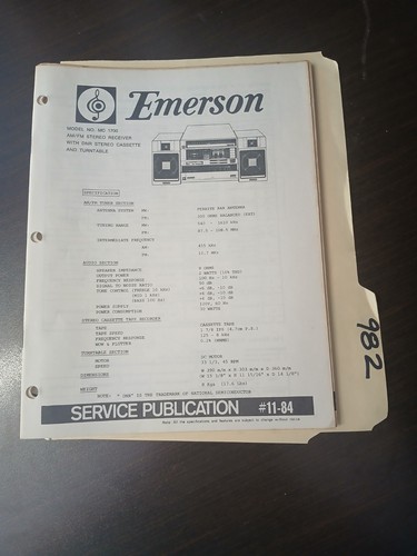 Emerson model 1700 manuale - mc,
