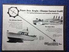 Pubblicità 1953 Artigianato corretto. Pincastle e Titusville, Fl. The Aqua Skier, Gulfstream