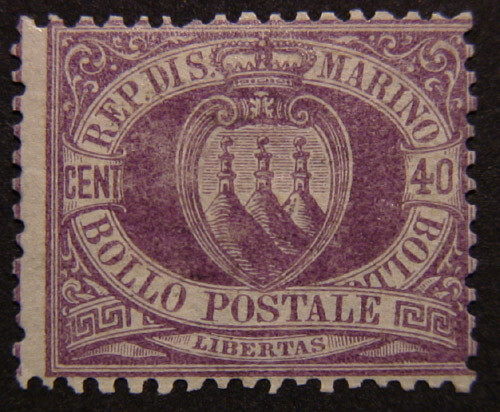 San marino 1877 stemma - marino, n°7