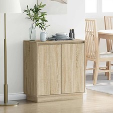 Credenza con luci a strisce a LED con porta Legno multistrato Armadietto vidaXL