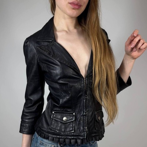 Giacca pelle vintage y2k - di,