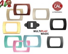 PLACCA COMPATIBILE BTICINO MAGIC MULTIPLAC INTERNO NERO IN PVC